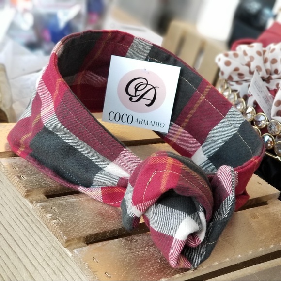 “Loche Tartan” Coco Armadio Wire Headband w/insulated pocket for protected wire. - Picture 3 of 3